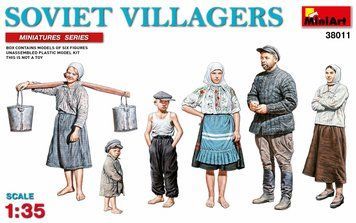 Радянські селяни 1/35 (Soviet Villagers) MiniArt 38011 , збірна модель сільского населення СРСР Мініарт MA38011 фото