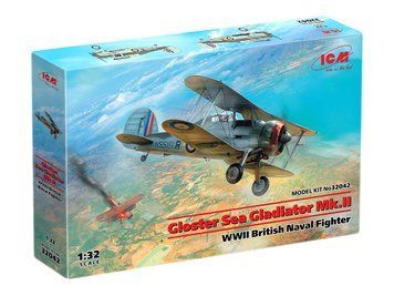 Сборная модель ICM 1/32 Gloster Sea Gladiator Mk.II, Британский морской истребитель II СВ 32042 ICM32042 фото