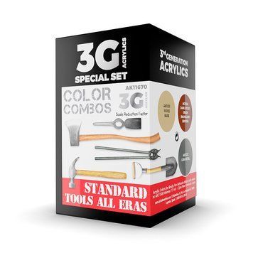 Набір акрилових фарб Набір стандартних інструментів усіх епох 3G (Standard Tools All Eras Combo 3G) 3 шт AK-Interactive AK11670 AK11670 фото