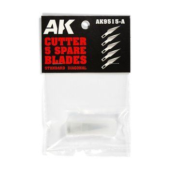 Змінні леза для ножа 5 шт (Standard Diagonal 5 Spare Blades Replacement) AK-Interactive AK9515-A AK9515-A фото