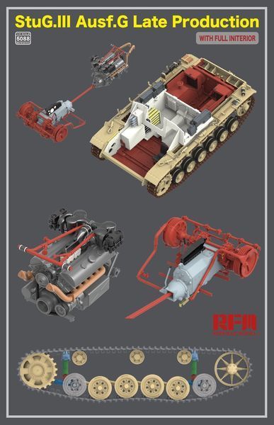 Німецька протитанкова САУ 1/35 Штуг III (StuH42 & StuG.III Ausf.G Late Production) Rye Field Model RM-5088 RM-5088 фото