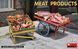 Деревянные торговые телеги 1/35 с мясной продукцией (Meat Products) MiniArt 35649 , сборная модель Миниарт MA35649 фото 1