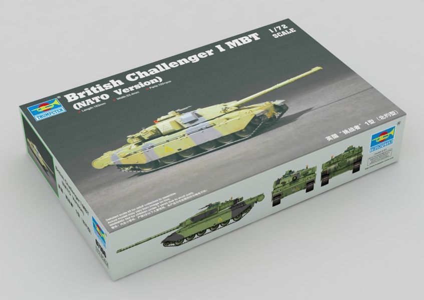 Збірна модель 1/72 британський основний бойовий танк FV4030/4 (НАТО) (British Challenger 1 MBT (NATO Version)) Trumpeter 07106 TR07106 фото