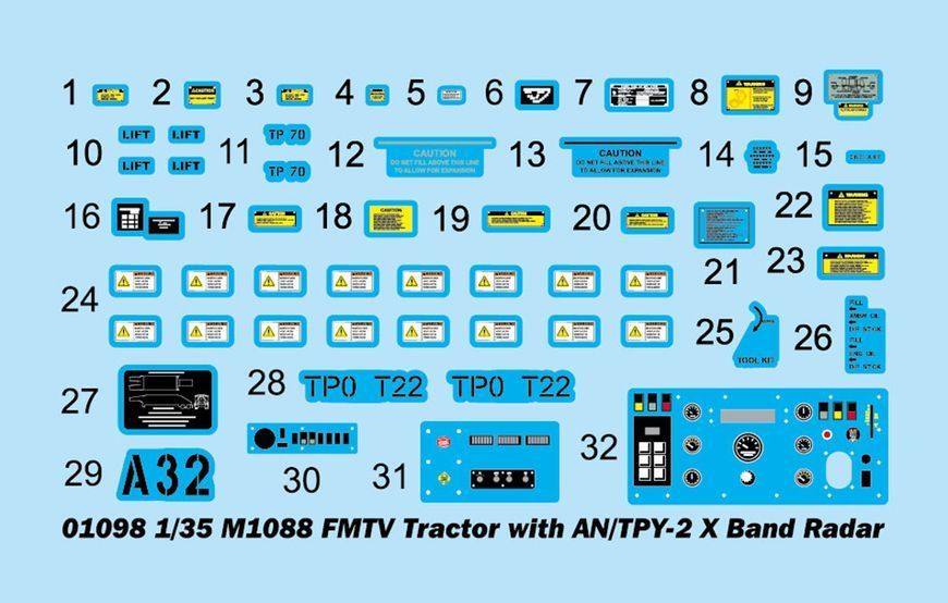 Американский тягач с радиолокационной станцией 1/35 M1088 FMTV Tractor & AN/TPY-2 X-Band Radar Trumpeter 01098 TR01098 фото