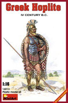 Грецький гопліт 1/16 (Greek Hoplite. IV c. B.C.) MiniArt 16013 , збірна модель грецького воїна Мініарт MA16013 фото