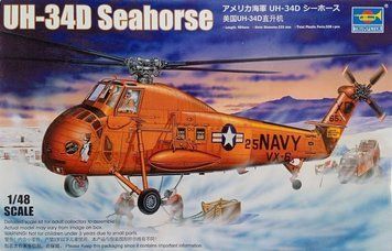 Американский транспортный вертолёт 1/48 Sikorsky UH-34D Seahorse Trumpeter 02886 , сборная модель Трумпетер TR02886 фото