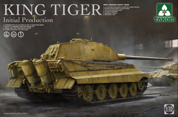 Немецкий тяжёлый танк 1/35 King Tiger Initial 4 in 1 Takom 2096 , сборная модель танк Кинг Тигр Таком TK2096 фото