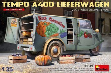 Німецький вантажний фургон 1/35 Tempo A400 Lieferwagen MiniArt 38049 , збірна модель фургон Темпо Мініарт MA38049 фото