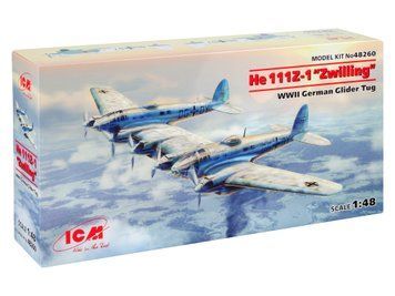 Сборная модель ICM 1/48 He 111Z-1 "Zwilling", Немецкий буксировщик планеров II СВ 48260 ICM48260 фото