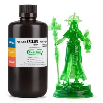 Фотополимерная смола ELEGOO ABS-Like 3.0 pro resin "Clear Green" (прозрачно-зеленая) 1кг 50.103.0254 фото