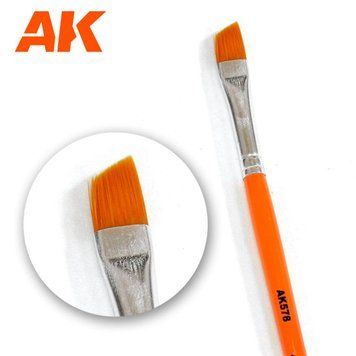 Пензель з синтетичного ворсу плаский скошений для везерінгу Diagonal Weathering Brush AK578 AK578 фото