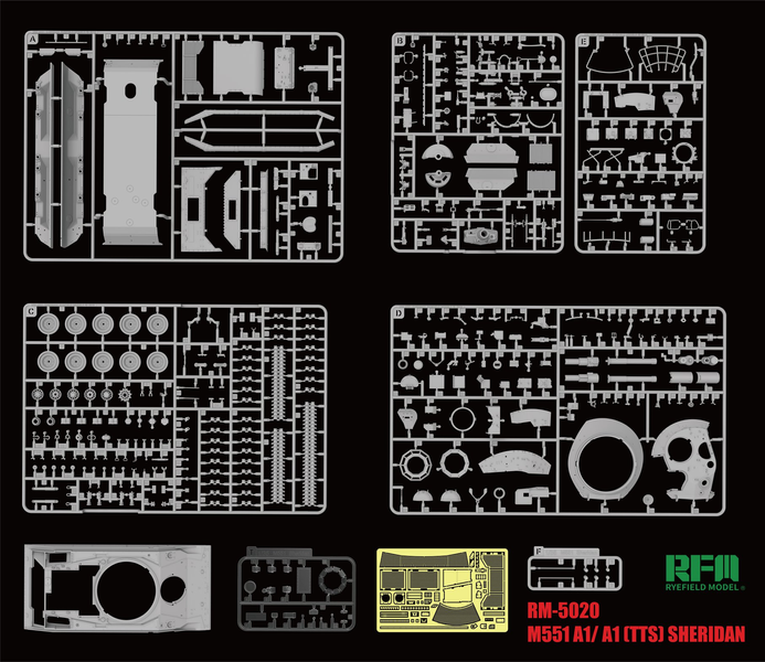Американский легкий десантный танк 1/35 M551A1/TTS Sheridan Rye Field Model RM-5020 , сборная модель РФМ RM-5020 фото