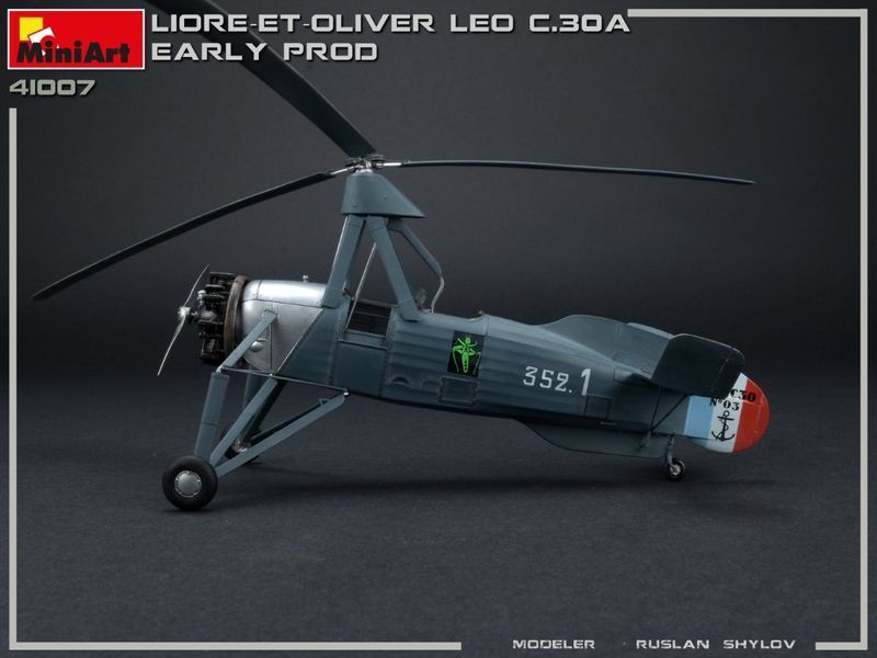Французький гірокоптер 1/35 Liore-et-Oliver LeO C.30A Early MiniArt 41007 , збірна модель Сіевра Мініарт MA41007 фото