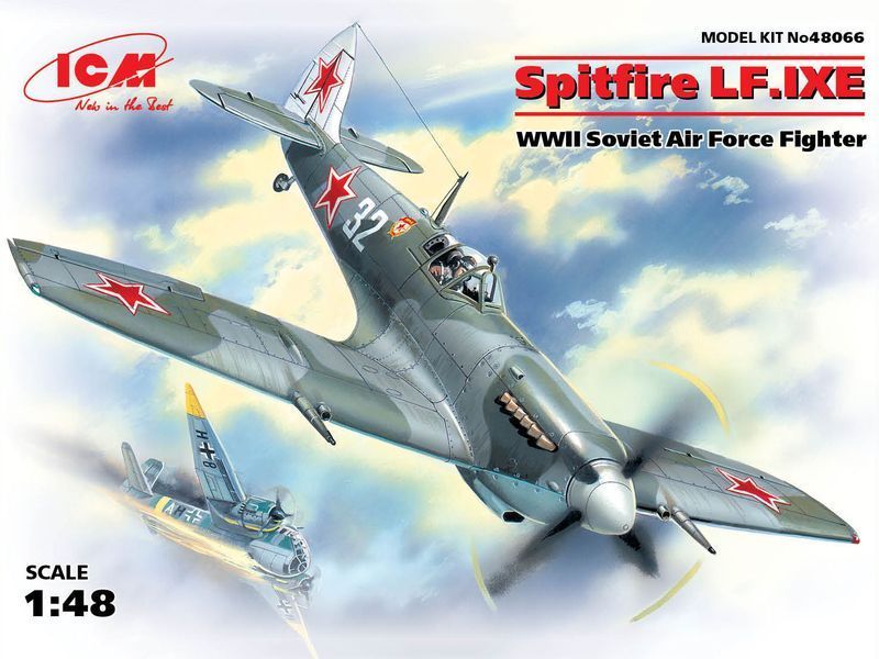 Збірна модель ICM 1/48 Спітфайр LF.IXЕ, винищувач ВПС СРСР 2 Світової війни (48066) ICM48066 фото