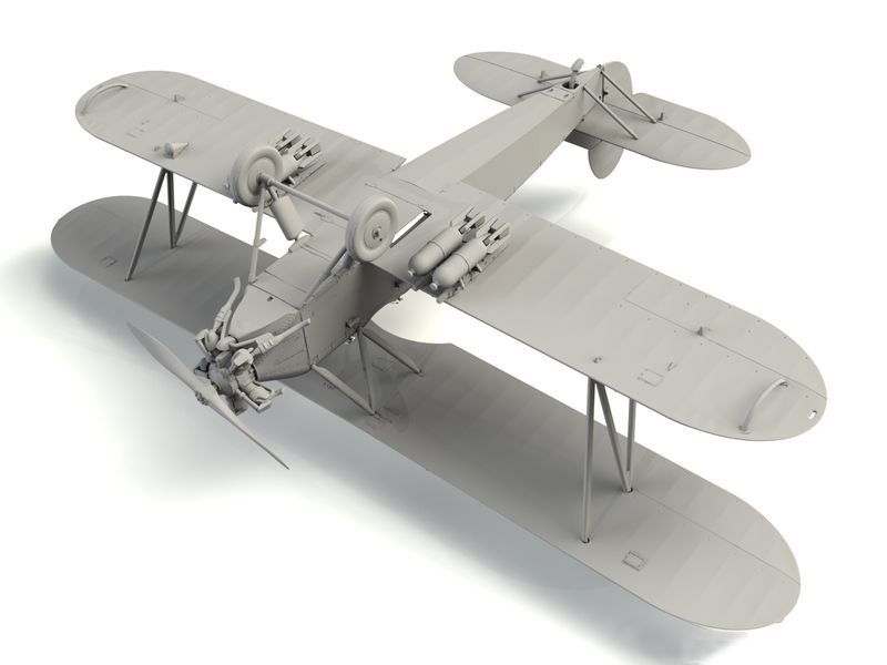 Збірна модель ICM 1/72 По-2 (У-2)ВС, Радянський легкий нічний бомбардувальник II СВ (72243) ICM72243 фото