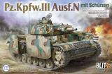 Немецкий средний танк 1/35 Pz.Kpfw.III Ausf.N Takom 8005 , сборная модель танка Таком TK8005 фото