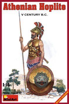 Афінський гопліт 1/16 (Athenian Hoplite. V c. B.C.) MiniArt 16014 , збірна модель афінського воїна Мініарт MA16014 фото