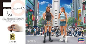 Сборная модель 1/24 Девушки на платформах из 90-х (90's Platform Gal) 2 шт Hasegawa 29102 HS29102 фото