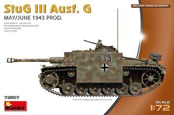 Немецкая САУ Штуг III 1/72 Май/Июнь 1943 (Stug III Ausf G) MiniArt 72107 , сборная модель сау штуг Миниарт MA72107 фото