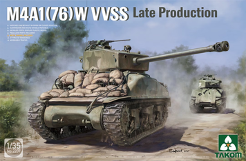 Американский средний танк 1/35 M4A1 76(W) VVSS Late Production Takom 2207 , сборная модель танк Шерман Таком TK2207 фото