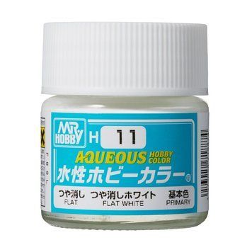 Акрилова фарба Aqueous Hobby Colors Білий матовий (Flat White) Mr.Hobby H011 H011 фото