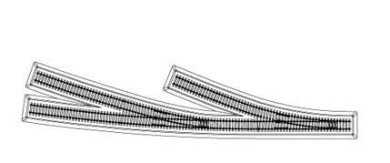 Немецкая изогнутая колея 1/72 German Railway Curved Track HobbyBoss 82910 , сборная модель жд колея Хоббибос HB82910 фото