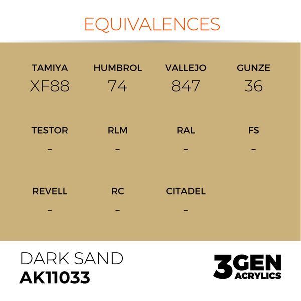 Акриловая краска Темно-песчаный (Dark Sand) AK-interactive AK11033 AK11033 фото