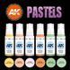 Набор акриловых красок для аэрографа Пастельные Цвета (Pastels Colors Set) 6 шт. AK-Interactive AK11607 AK11607 фото 3