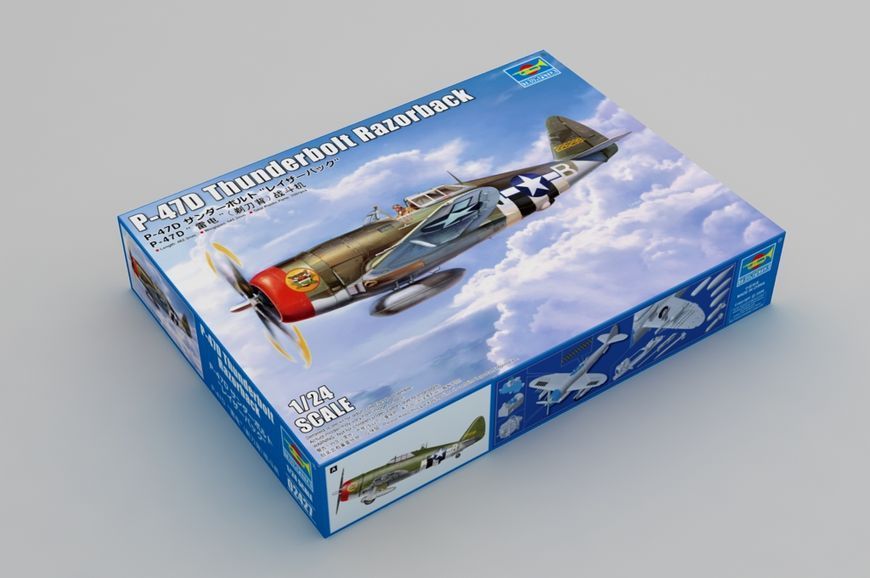 Американский истребитель 1/24 P-47D Thunderbolt Razorback Trumpeter 02427 , сборная модель Трумпетер TR02427 фото